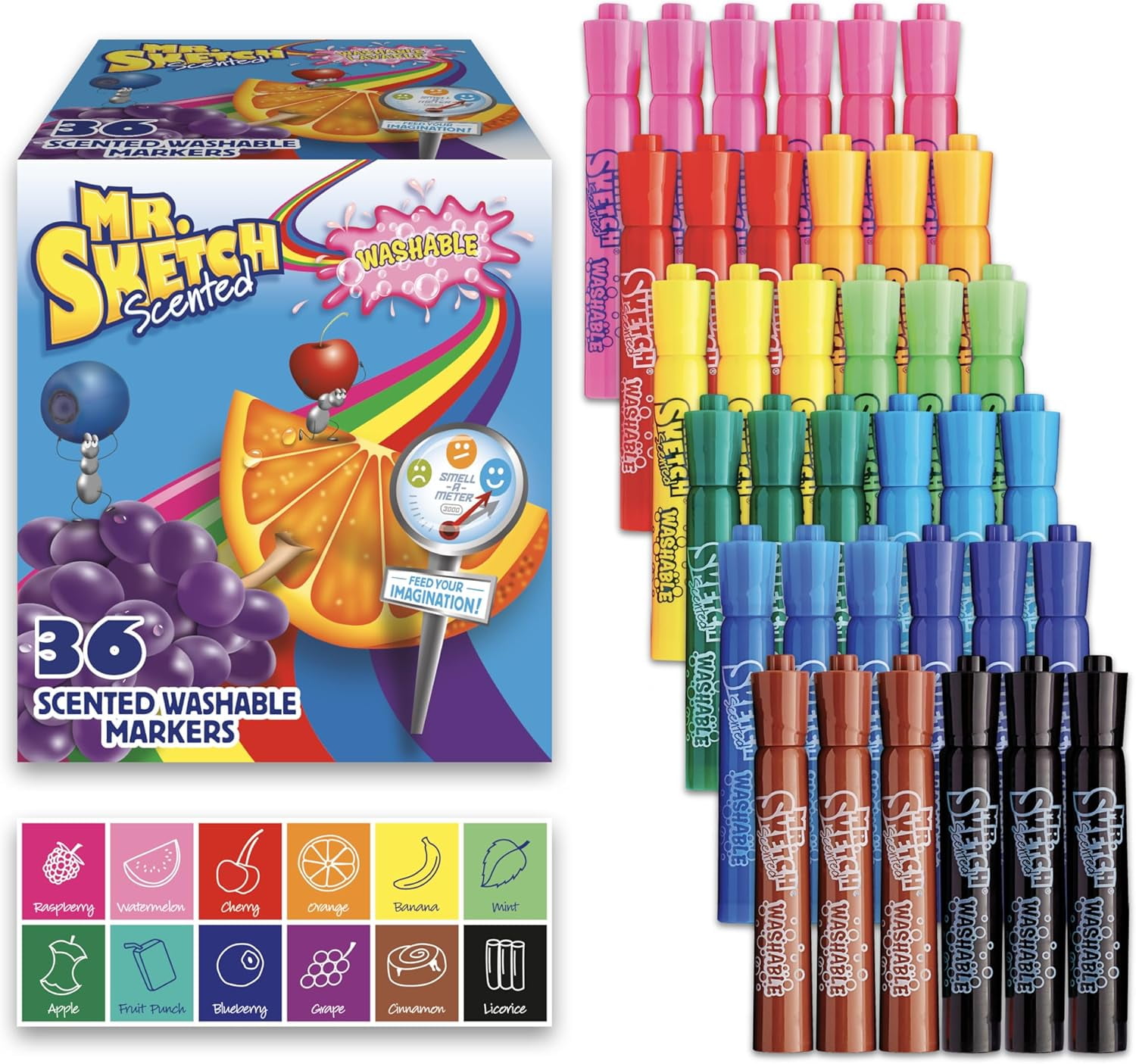 Cra-Z-Art Washable Markers, Broad Bullet Tip, Assorted Colors, 64