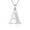 Colorname Misc: Initial: A, variant on Solid 14k White Gold 18 Inch Small Channel-set (A-Z) CZ Letter Name Personalized Monogram Initial Necklace (7mm X 14mm)