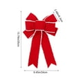 thumbnail image 3 of SLYNSHome Large Christmas Bows Decorations,Christmas Tree Topper Bow Velvet Wreath Bow for Xmas Home Front Door Indoor Outdoor Decor, 3 of 6