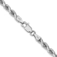 thumbnail image 2 of Auriga Fine Jewelry 10K White Gold 4 mm Diamond-cut Rope Chain Necklace for Men 30", 2 of 7