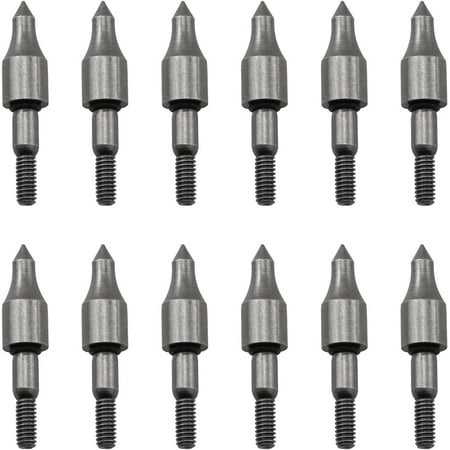 Hunting Broadheads 12PK 3 Blades Archery Broadheads 100 Grain Screw-In Arrow Heads Arrow Tips Compatible Recurve Bow Compound Bow Crossbow Traditional Bows Plastic Portable Arrowheads Case