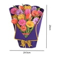 thumbnail image 2 of Tarjetas De Felicitación Tarjetas de felicitación Tarjetas emergentes de papel para todas las ocasiones (Tulipán 2) Tmvgtek libre de BPA, 2 of 7