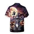 thumbnail image 2 of Spooky Halloween Night Witch French Bulldog Glowing Pumpkins Hawaiian Shirt Breathable Summer Unisex Merch Dog Lover Gifts - 12015, 2 of 6