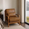 thumbnail image 2 of Classic Wooden Lounge Chair with Comfortable Fabric Upholstery, 2 of 10