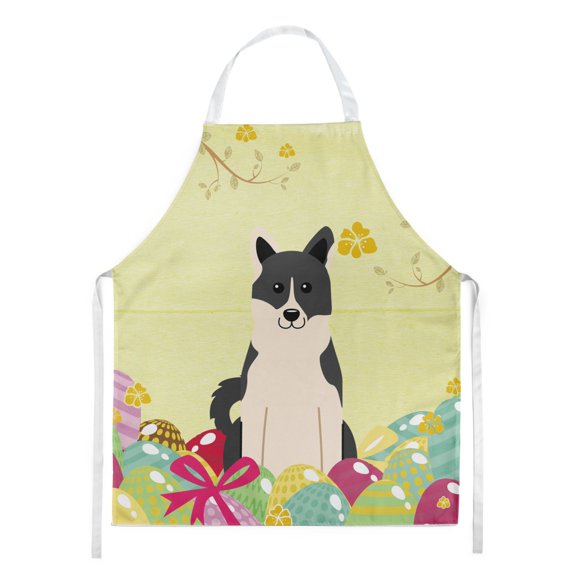 Carolines Treasures BB6029APRON Easter Eggs Russo-European Laika Spitz Apron Large multicolor