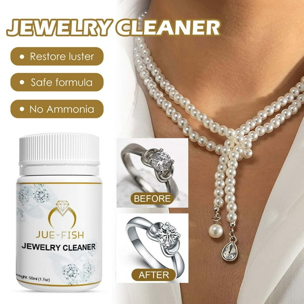 2 pcs Jewelry Cleaner, Ultrasonic Jewelry Cleaner Solution - Jewelry  Cleaning Solution for Gold, Silver, Platinum Diamonds and Non-Porous  Precious & Semi-Precious Jewelry (50ml) 