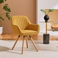 thumbnail image 1 of Silla Sillón FurnitureR Silla de Comedor Individual Giratoria 360° Amarillo, 1 of 9