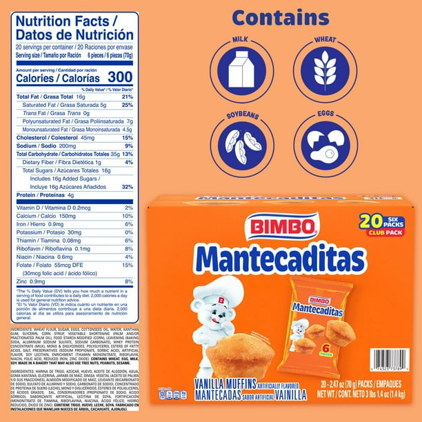 Muffin様✨ Bimbo Mantecadas Vanilla Muffins, 2 ct / 1.85 oz - Smith's