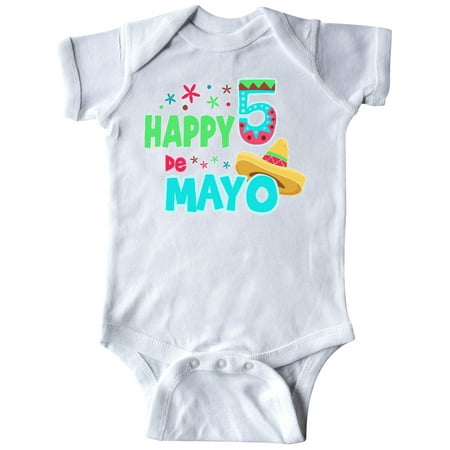 

Inktastic Happy Cinco de Mayo- sombrero Gift Baby Boy or Baby Girl Bodysuit