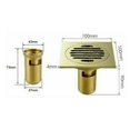thumbnail image 5 of Drain de Douche, Drain de Plancher en Laiton Passoire Filtre Cheveux pour Salle de Bain, Carré 100 mm, Couleur Or Kuyhfg Bienvenido a Kuyhfg, 5 of 5