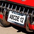 thumbnail image 5 of Wolf with Blue Eyes License Plate Cover 2 Pieces Wolf Face License Plate Frame License Plate Shield Frame for Women Men Auto Decoration Hardware 2 Holes Aluminum Metal License Plate Frames, 5 of 6