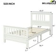 thumbnail image 3 of Bellemave Twin Size Bed Frames with Headboard and Footboard, Wood Twin Platform Bed,Wood Slats Great Support with Six Legs for Teens,Adults(Twin,White), 3 of 8