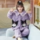 thumbnail image 3 of Anime Sanrios Pajama Set for Kids Home Wear Autumn Winter Kawaii Pompom Purins Cinnamoroll Kuromi Flannel Pajamas Warm Thickened, 3 of 5