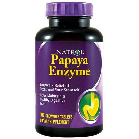 Natrol Papaya Enzyme Chewable, 100 CT
