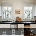 thumbnail image 4 of Rod Pocket Kitchen Curtain Set 3-Piece, 27.5x36 Inch Valance & Tier Drapes, Polyester Pongee Cafe Curtains for Living Room, Bathroom, Farmhouse Rustic Country Window Treatments., 4 of 6