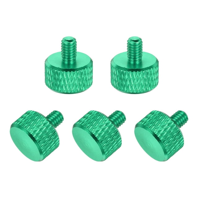 5 Pcs Vis à Pouce Mollées Tête Plate M4x6mm pour Cartes Graphiques, Vert Armée