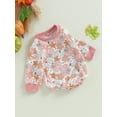 thumbnail image 3 of Douhoow Baby Girls Boys Halloween Bodysuits Fall Infant Long Sleeve Flower Pumpkin Jumpsuits, 3 of 8