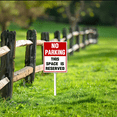 thumbnail image 4 of Kurmntregon No Parking Sign With Stake This Space Is Reserved Sign For Yard 7x8.8inch Rustproof Aluminium No Parking Signs For Driveways Yard Lawn Event Parking Decor Outside Outdoor Lawn, 4 of 4