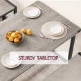 thumbnail image 3 of Gray 3-piece dining set - compact para small spaces, includes 2 benches & h-shaped frame con de esquina protectors, 3 of 7