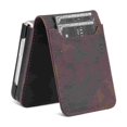 thumbnail image 2 of Case for Samsung Galaxy Z Flip 7, PU Leather Card Slots Magnetic Closure Vintage Shockproof Protective Case for Samsung Galaxy Z Flip 7 - Brown, 2 of 12