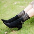 thumbnail image 3 of Women's Ruffle Socks Sexy Lace Ankle Socks 3 Pairs, 3 of 8