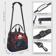 thumbnail image 2 of Naloa Red Black Eastern Panda Warrior Print Lunch Bag for Women & Men Insulated Lunch Box or Cooler Lunch Tote Bags for Work, Travel, Outdoor, 2 of 5