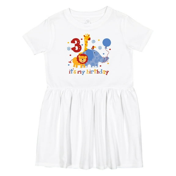 Inktastic Safari 3rd Birthday Girls Toddler Dress