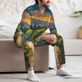 thumbnail image 7 of Sikiie Sunflowers At Sunset Mens Pajama Set, Soft Warm Long Sleeve Sleepwear, Cozy Button-Down Pjs for Men-Large, 7 of 7