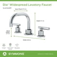 thumbnail image 3 of Symmons SLW3522PP Dia 1.0 GPM Dual Handle Widespread Bathroom Faucet - Chrome, 3 of 4
