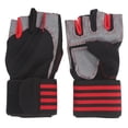 thumbnail image 1 of Gants de Cyclisme Demi-Doigts, Amortissement de Longue Durée Compacts Gants Réglables Demi-Doigts Stables Fiables pour Extérieur Rouge, 1 of 8