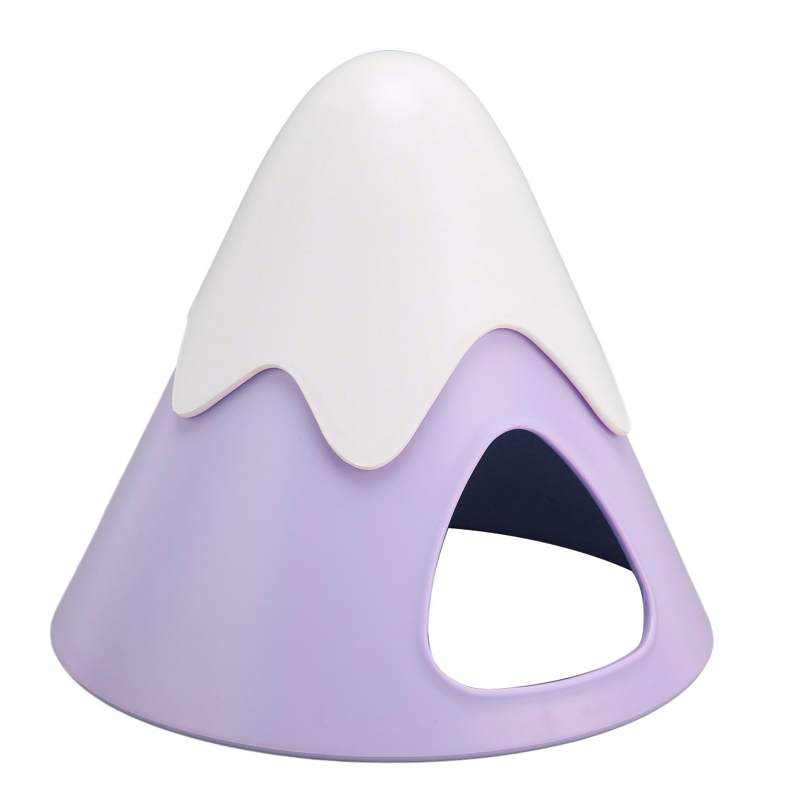 Snow Mountain Shape Hamster House, Landscaping Small Pet Cave Hideout for Hamsters, Guinea Pigs, Chinchillas, and Small Animals (Purple, 17x17x15 inches / 43.1x43.1x38.1 cm)