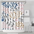 thumbnail image 2 of Extra Long Boho Shower Curtain 72x84 Inches - Vintage Floral & Tropical Leaves Pattern, Waterproof Bohemian Bathroom Decor with 12 Hooks, Tribal Rustic Style, 2 of 5