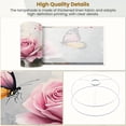 thumbnail image 4 of Rose Linen Drum Lampshades Pink Rose Flower Floral Grey Yellow Butterfly Yellow Pink Tones 13"x13"x10" Light Shade for Table Lamps Floor Lamps Drum Lamp Shades Lampshade Replacement Assembly Required, 4 of 8
