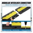 thumbnail image 6 of Cable Protector Ramp 2 Channel, 22000 lbs Capacity Heavy Duty TPU Cord Cover - Driveway, Traffic Speed Bump with Flip-Open Top, Indoor/Outdoor, 6 of 6