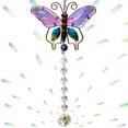 thumbnail image 4 of Paquete de 2 adornos de bola de cristal atrapasueños de cristal de mariposa para ventana, hogar, jardín al aire libre, 4 of 5