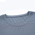 thumbnail image 6 of Viikei Plus Size Long Sleeve Tops,Men's Casual Solid Color Round Neck Button Down Short Sleeved Shirt Pocket Loose Waist Shorts Set Navy XXL, 6 of 9