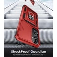 thumbnail image 4 of for Galaxy A55 5G Case, Samsung A55 5G Case with Camera Cover & 360° Kickstand Ring with Tempered Glass Screen Protector, Military Grade Shockproof Protective for A55 5G Phone Case Red, 4 of 14