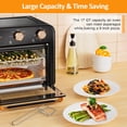 thumbnail image 5 of TINANA 5-in-1 Air Fryer Toaster Oven Countertop, 1300W 17 Qt, 4-Slice Convection Ovens Combo, Oil-Less Air Fry, Roast, Bake Broil Toast, Dried Fruit, Timer, Stainless Steel, 5 of 10