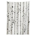 thumbnail image 3 of Ambesonne Birch Tree Tablecloth Rectangular Table Cover, Seasonal Woodland, 60"x84", Black and White, 3 of 4