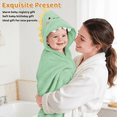 thumbnail image 5 of 16 Pcs Baby Towels, 4 Pcs Soft Hooded Towels & 12 Pcs Washcloths, Baby Bath Towels for Newborns, Infants & Toddlers- Ultra Absorbent, Cute Towel Gift for Boys, 5 of 8