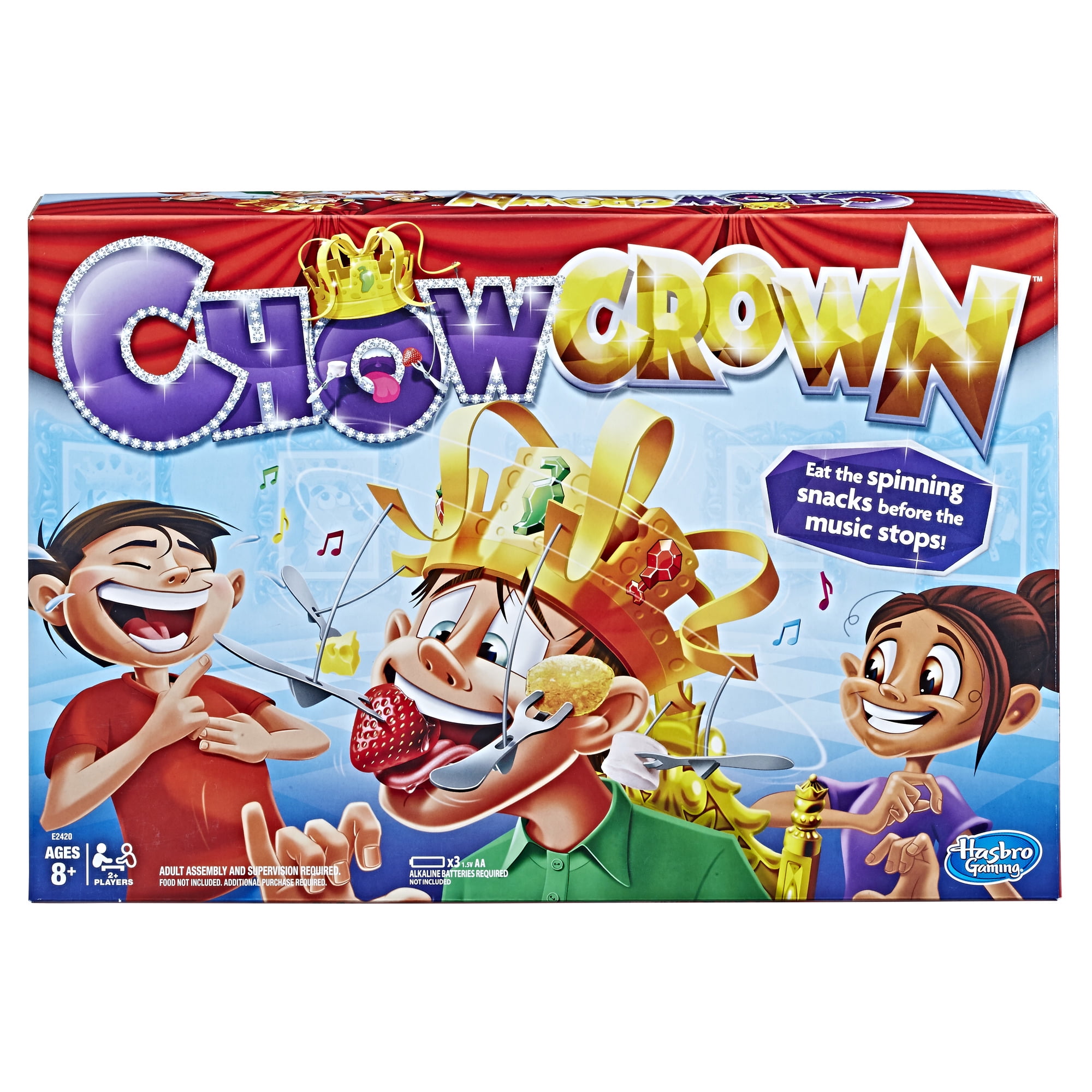 chow crown game kids electronic spinning crown snacks food kids & family game