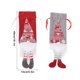 thumbnail image 3 of Bewildely Funda de botella de vino con cordón, manga de encaje roja para hombre mayor sin rostro de Navidad con pierna colgante, de comedor, bolsa de Kits de decoración para fiestas Rojo, 3 of 6