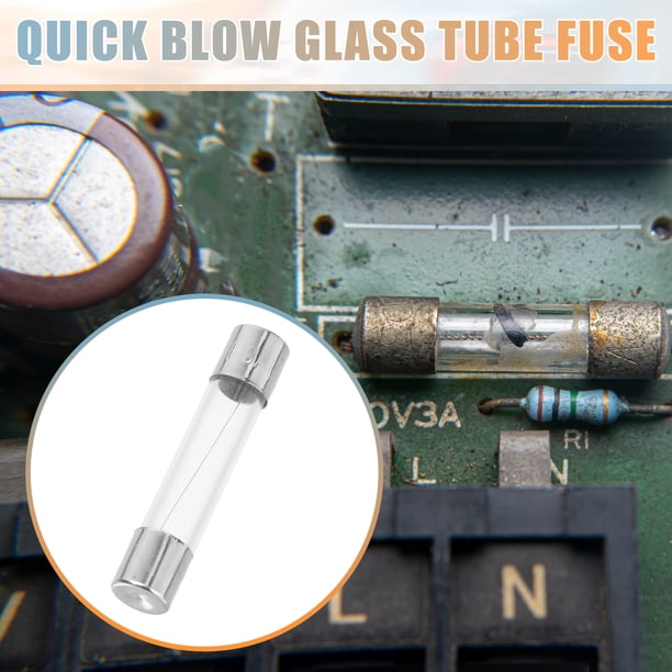 Uxcell 10Pcs 250V 3.5A Quick Blow Glass Fuses – Fast Acting 6x30mm Tubes For Overcurrent Protection