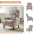 thumbnail image 7 of Manual Recliner Wingback Roll Arm Nailhead Wood Leg Home Living Room Bedroom Floral pattern, 7 of 7