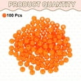 thumbnail image 3 of Uxcell 100pcs Orange Acrylic Round Beads 6mm Dia 1.9mm Hole Plastic Resin Smooth Balls Loose Bead  for Jewelry Making Bracelets Necklace Earrings DIY, 3 of 7