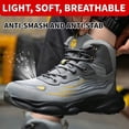 thumbnail image 5 of Men's Steel Toe Safety Boots,Non Slip Ankle Protection Safety Shoes,Puncture-Resistant Work Shoes for Factory|Construction|hiking|Outdoor,Black Size 9.5, 5 of 9