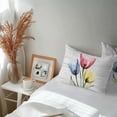 thumbnail image 5 of Blue Red Yellow Tulips Outdoor Pillow Covers Pack of 2 Country Flowers Wood Grain Waterproof Throw Pillow Covers Decorative Cushion Cases for Patio Garden Tent Balcony Couch 20x12 inch, 5 of 8