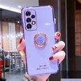 thumbnail image 1 of Funda de teléfono con soporte de anillo chapado de lujo para Samsung Galaxy A72 A52 A32 4g 5g A12 A42 A51 A71 A31 M31 M51 A21s, funda de silicona con soporte, 1 of 4
