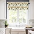 thumbnail image 3 of Curtain Valances for Windows, Retro Watercolor Tropical Plants Palm Tree Rod Pocket Valance Window Treatments Short Curtains for Kitchen Bathroom Living Room 54 x 18 Inches, 1 Panel, 3 of 6