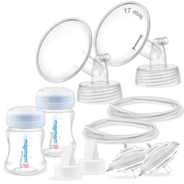 Kit de Repuestos para Extractor de Leche Maymom con Bridas de 17mm Compatible con Spectra S1 y S2